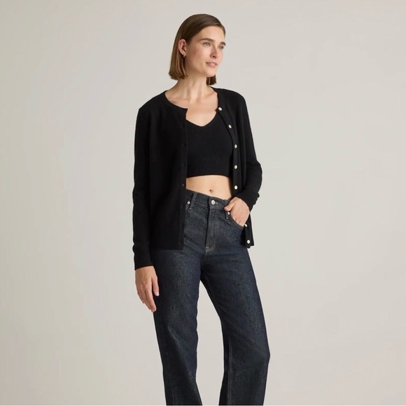 Quince Black Women's Cardigan Sweater - Picture 3 of 7